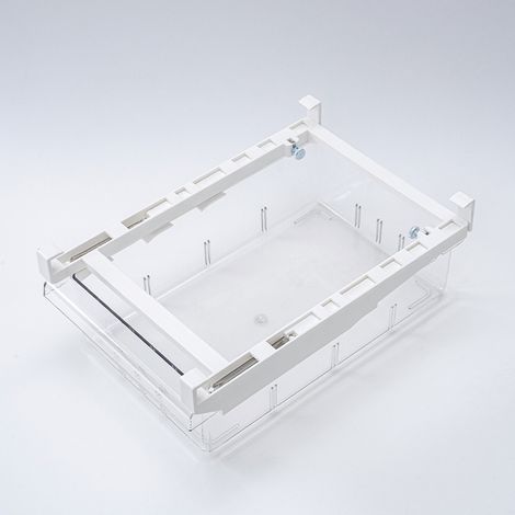Gabrielle – Bac de rangement réfrigérateur – Organiseur coulissant transparent 30,5 x 20 x 9,5 cm – Compatible avec étagères standards – 1 compartiment