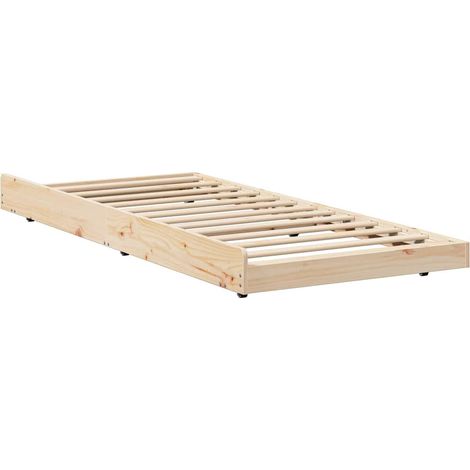 Lit simple,Lit adulte,Cadre de lit Marron 80 x 200 cm Bois de pin massif CFW4932833 (1/5)