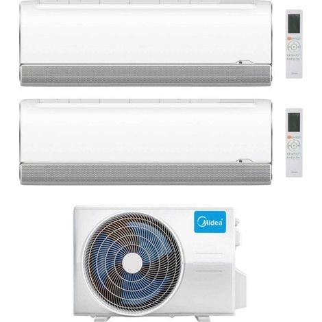 Climatiseur Midea Dual Split série BreezeleSS+ 9+9 avec M3OA-27HFN8-Q Inverter R 32 Wi-Fi Classe A++