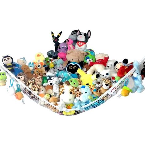 Amaca Jumbo per Peluche (180 x 120 x 120 cm) Grande amaca per giocattoli con tanto spazio per riporre giocattoli, peluche, squishmallow e (1/5)