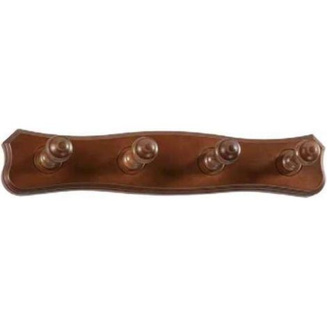 Percha mod. 174 de pared clasica 4 colgadores varios colores a elegir 13 cm(alto)65 cm(ancho)10 cm(largo) Color Mogano (1/3)