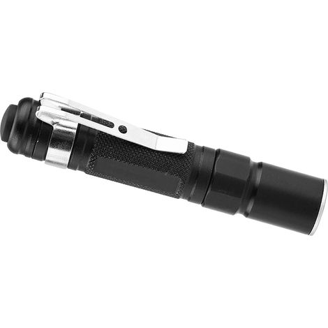 Mini lampe torche LED avec clip stylo, fonction zoom télescopique, idéale pour le camping en plein air. (1/5)