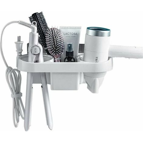 Ahlsen Haartrocknerhalter Haartrocknerhalter Wandmontierter Haartrocknerhalter - Badezimmer-Haartrocknerhalter, Badezimmerzubehör (1/5)