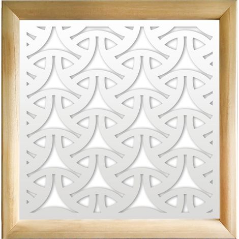 WEAVING - Modules décoratifs en bois et PVC - Couleur : blanc - Dimension : 48x48 cm