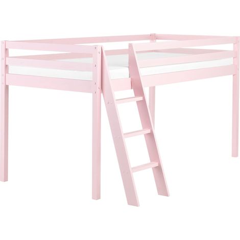 Halbhochbett Kiefernholz ASCOUX 90 x 200 cm Rosa (1/5)