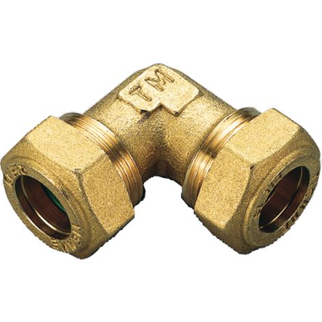 RACCORDO CURVO INTERMEDIO PER GAS CON TENUTA O-RING PER TUBO RAME SERIE 1350 - ø14 - TIM