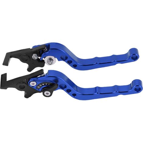 Levier d'embrayage et de frein moto, alliage d'aluminium CNC, accessoire universel pour motocyclette, bleu (1/5)