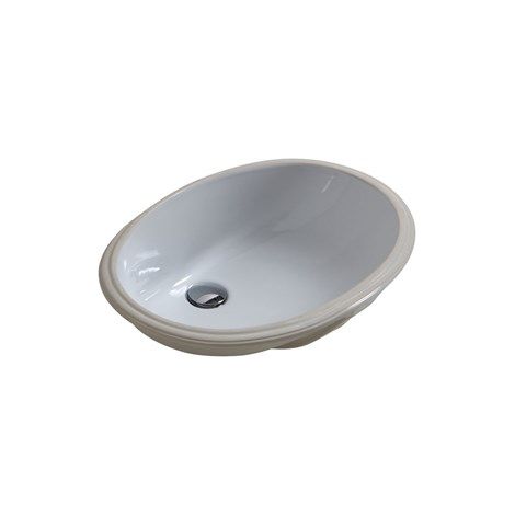 Lavabo sottopiano 58x39 incasso ovale ceramica (1/2)