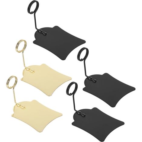 pi ces Porte tiquettes Noir et Dor Lot de Clips pour (1/5)
