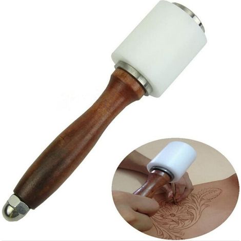 Marteau vertical - manche en acajou marteau à découper chauve outil d'artisanat marteau à découper rivet à coudre adapté à la salle des outils de travail du bois (1/5)
