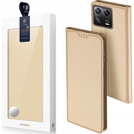 Dux Ducis Skin Pro Custodia per Xiaomi 13 con Flip Cover Porta carte Portafoglio Supporto Oro (1/5)