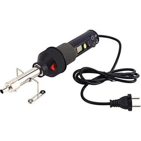 Pistolet à Air Chaud de Contrôle de Température Portable, Souffleur d'air Chaud Electrique Portable 450W 220V avec Ecran LCD, Kit avec Buse et Support de Soudage (1/5)