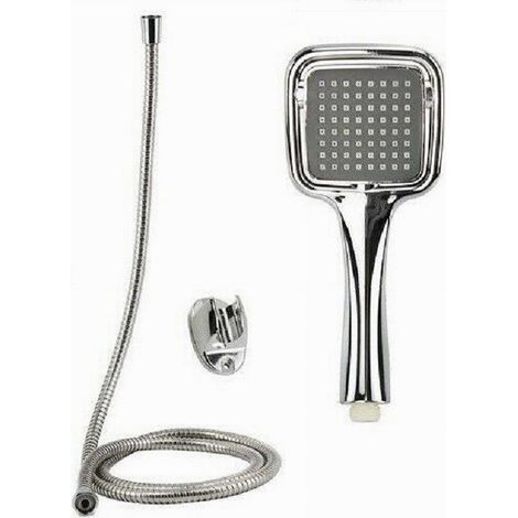 Trade Shop - Kit Teleducha Mango Ducha Bañera Encaje 1,8 M Soporte 59171 Cuadrado - (1/2)