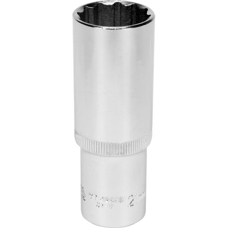 Lange 12-kant Stecknuss 21 mm 1/2" CrV