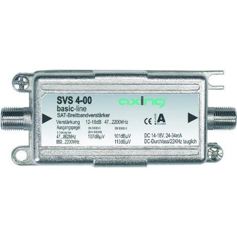 Amplificador satélite axing svs 4-00 banda ancha compatible DiSEqC