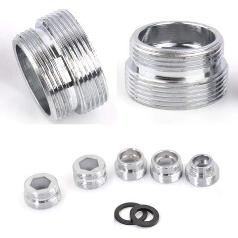 Set di 2 adattatori metallici per rubinetti da cucina (da M18 a M22) (1/5)