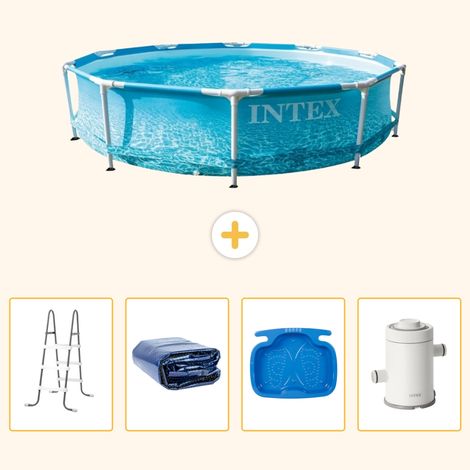 Intex Piscine Tubulaire Ronde - 305x76 cm - 5-pièces  S144 (1/5)
