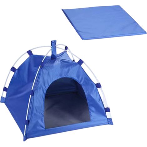 Tente pour animaux de compagnie -Bleu - Tissu Oxford - Imperméable et amovible (1/5)