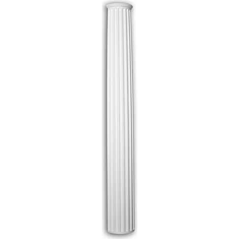 Profhome Decor – Fût de demi-colonne blanche – Colonne ionique en polyuréthane haute densité – Hauteur 158 cm – Largeur 9,8 cm – Pour extérieurs