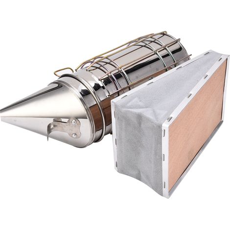 Kit de Démarrage Apiculteur avec Enfumoir, Grattoir et Pinces à Cadres en Acier Inoxydable - 4 Pièces