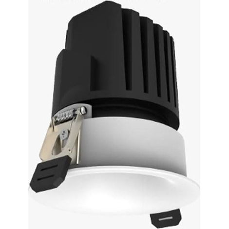 JSSEVN - Foco empotrable sin marco  COB, antirreflectante, de pared, para uso doméstico (Blanco (luz natural 4000K), 12W) (1/4)