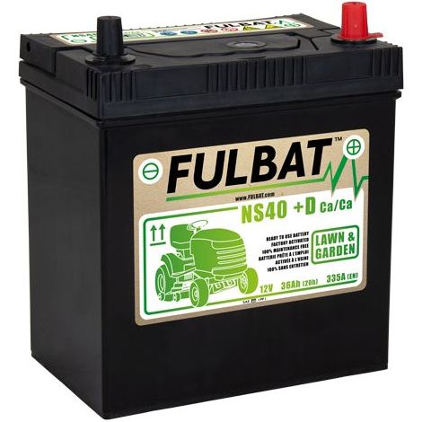Batterie Fulbat NS40 (+D) CA/CA 12V 36 AH (- / + ) NS40D Bornes Japonnaises (sans entretien) (1/3)