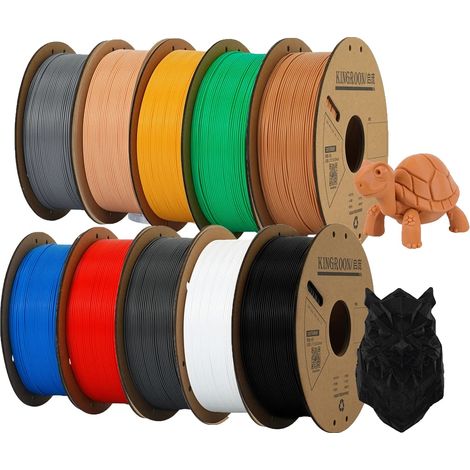 Filamento per stampante 3D, diametro 1,75 mm, lunghezza 300 m, 10 rotoli, colori misti (1/2)