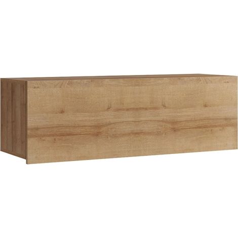 Mobilier1 – Armoire murale chêne doré 105cm – Hauteur 34cm – Profondeur 32cm – 1 porte – Mécanisme de levage à vérins – Fabriqué en Union Européenne