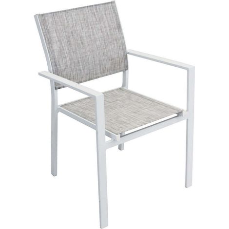 Sillón de aluminio silla para exteriores mod. Jamaica color Blanco (1/3)