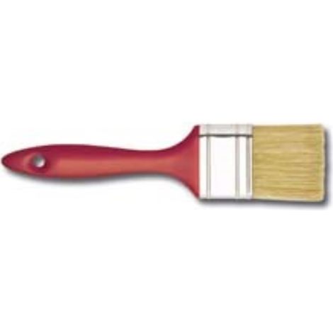 Pennello piatto manico polipropilene rosso setola colore bionda 20 - nespoli (1/2)