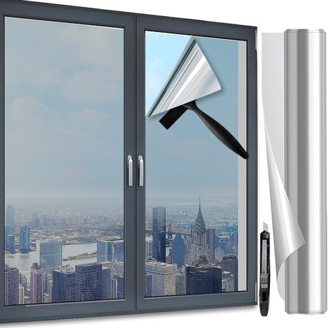 Solar Protection Film for Interiors, Mirror Film, Anti-Glare Film, Anti-UV Film for Windows, for Your Home/Office (60 x 400 cm) (1/5)