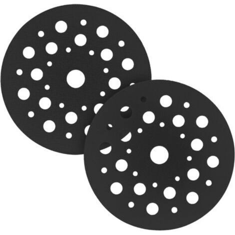 Set di 2 platorelli protettivi per levigatrici roto-orbitali Ø 125 mm – 33 fori, compatibili con Festool/Bosch/Dewalt