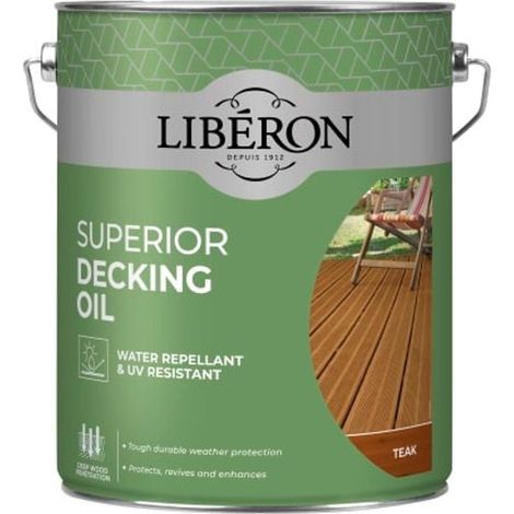 Liberon Superior Decking Oil Teak 5L - Water Resistant & UV Protected