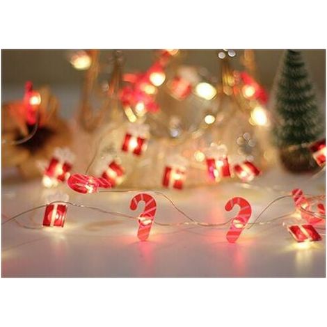 Lichterkette in Form eines Weihnachtsbaums, 2 m, 20 LEDs, mit Timer, batteriebetrieben, warmweiß, silberner Draht, für Weihnachtsbaum- und Heimdekoration – mit Ständer (1/5)