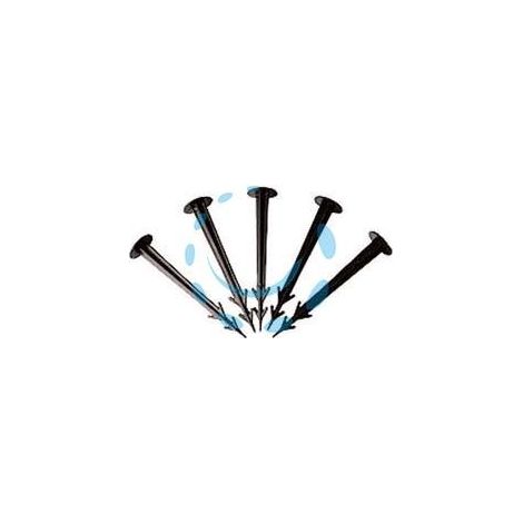 CHIODO FERMA TELO IN NYLON E FIBRA DI VETRO NERO - mm.200 - testa mm.35 - conf. pz.100