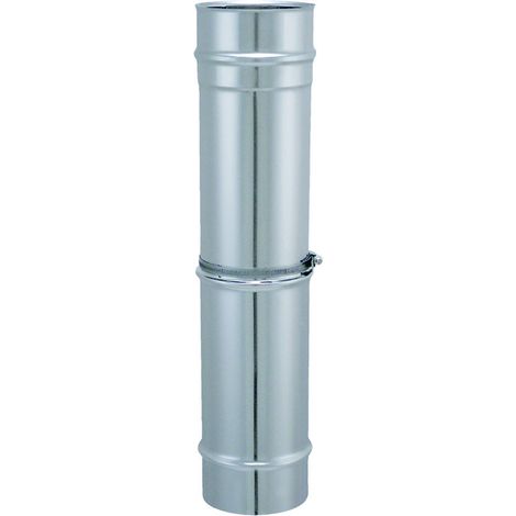 Verbindungsrohr aus Edelstahl 304 – Ø 125 mm – Verstellbares Element von 355 bis 555 mm – Modell TYRAL JONCOUX