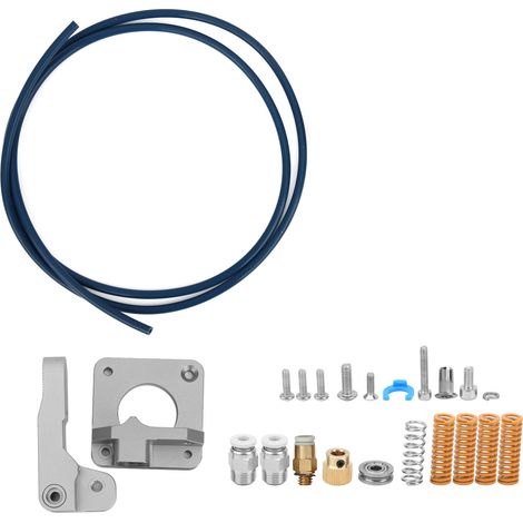 Extruder-Kit aus grauem Aluminium für 3D-Drucker, Zubehör mit PTFE-Schlauch, Federn und Montagewerkzeugen (1/5)