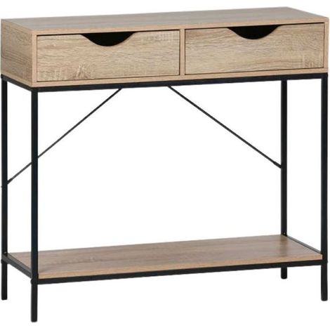 Muebles Auxiliares - Mueble Bari con 2 Cajones Madera-Metal