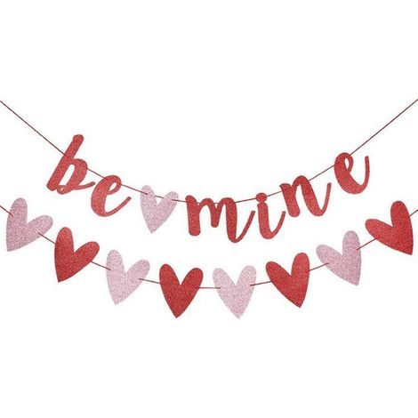 Guirlande De Coeurs - Décoration Festive Pour Fenêtre Et Chambre - Thème Amour - Prémontée - 2 Pièces (1/4)