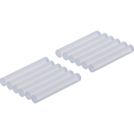 Bâtonnets de Colle Chaude 12 pcs D.7,5 mm x 50 mm - Transparent, Polyamide - Collage Rapide et Précis - D-Work