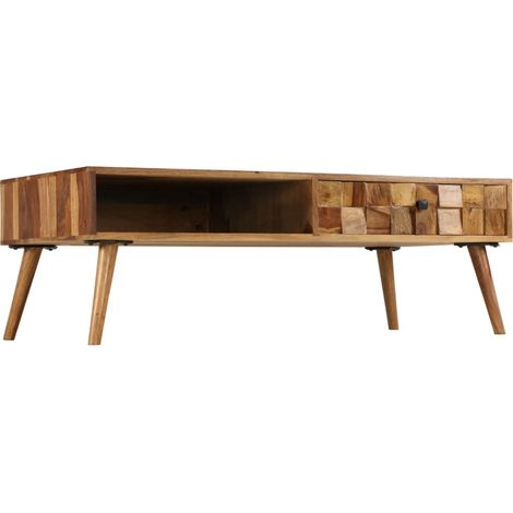 Maison Exclusive - Couchtisch Massivholz Akazie Honigbraun 110x50