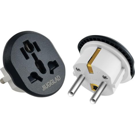Adaptateur Prise Anglaise vers France, 2 Pièces Adaptateur UK vers France, Adaptateur Prise USA vers France, Adaptateur Prise Universelle pour UK,USA,Chine,la Suisse ect (1/5)