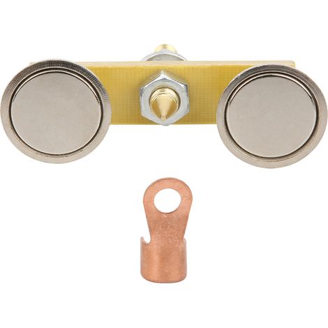 Pince de masse de fixation pour machine-outil à tête magnétique de soudage avec queue en laiton pour la maintenance mécanique (1/5)