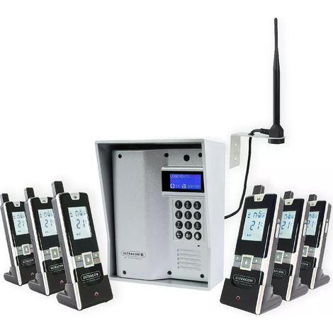 Interphone 600m autonome sans-fil - UltraCOM3 visière argentée + 6 combinés + antenne : "contourner obstacle / pilier" (1/5)