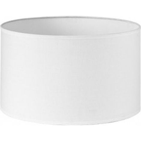 Paralume Cilindro Dori E27 Bianco 30Dx30dx20h Cm Tessuto Popeline