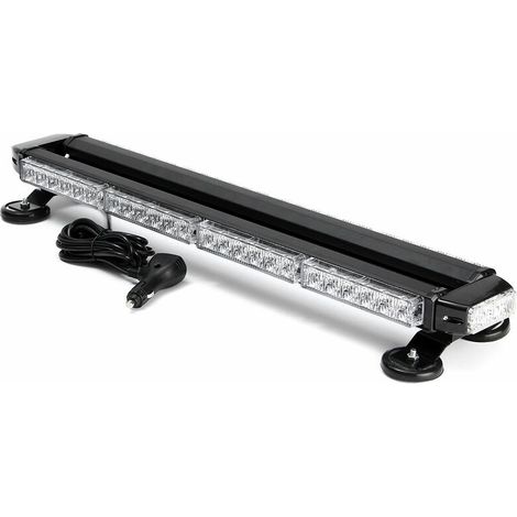 26.5'' 54 LED Amber Double Side Traffic Advisor Strobe Flash Light Bar Universal (1/5)