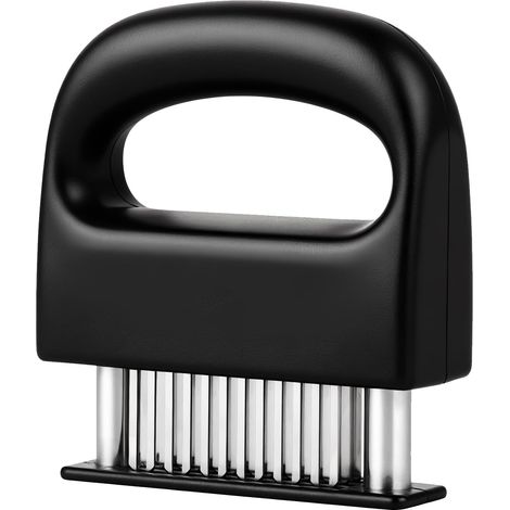 Attendrisseur de viande avec 48 lames en acier inoxydable, compatible lave-vaisselle, idéal pour attendrir le bœuf, le poulet, le poisson et l'agneau, pour la cuisson et le gril. (1/5)