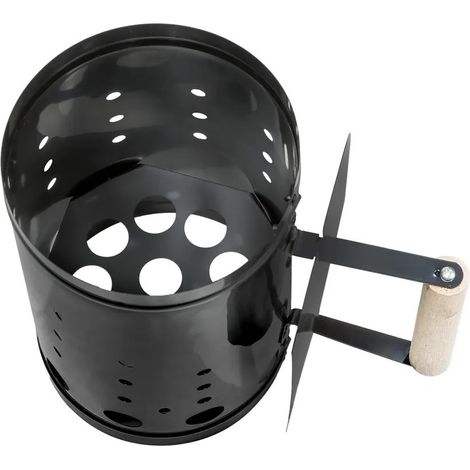 Cheminée d'allumage de barbecue pour charbon en couleur noire (1/3)