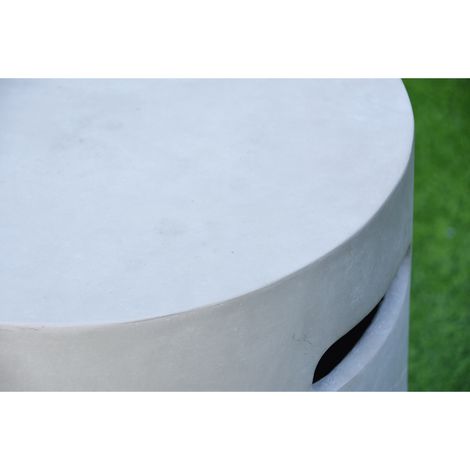 Elementi Abdeckung für Gasflaschen in Beton-Optik, grau, für 11 kg Gasbehälter, rund