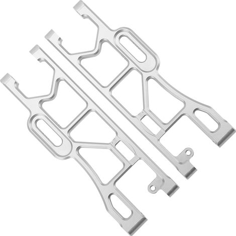 bras de suspension arrière inférieurs en alliage d'aluminium argenté pour voiture télécommandée 1/8 Corally Kronos 6S (1/5)